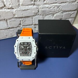Activa x Invicta 44.3mm skeleton dial watch